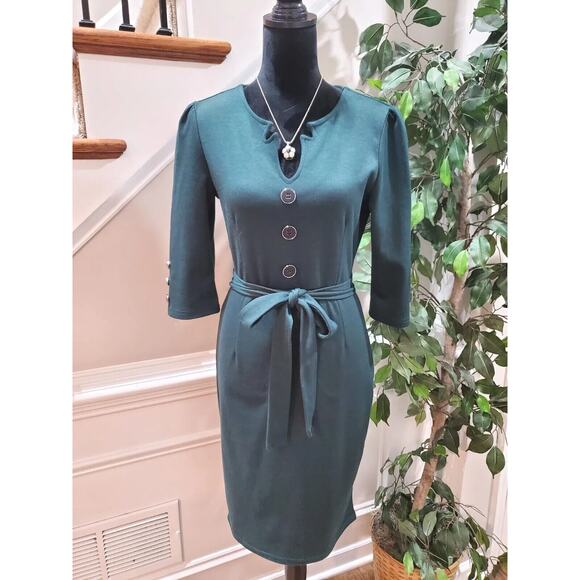 Grace Karin Dresses & Skirts - Grace Karin Women's Green Polyester Long Sleeve Casual Knee Length Dress Size M